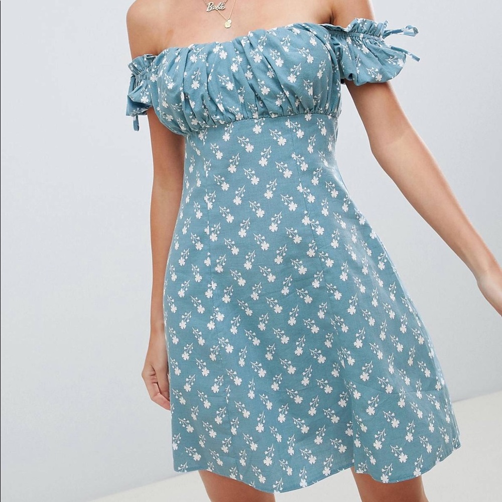 ASOS Off Shoulder Mini Dress - Picture 2 of 10